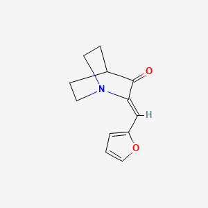molecular formula C12H13NO2 B5569706 2-(2-furylmethylene)quinuclidin-3-one 