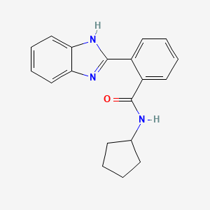 molecular formula C19H19N3O B5569751 2-(1H-benzimidazol-2-yl)-N-cyclopentylbenzamide 