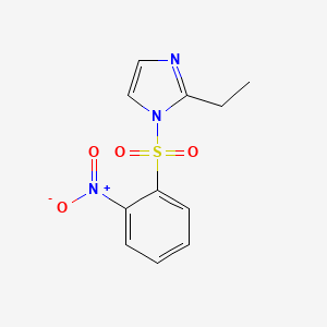 molecular formula C11H11N3O4S B5569771 2-ethyl-1-[(2-nitrophenyl)sulfonyl]-1H-imidazole 