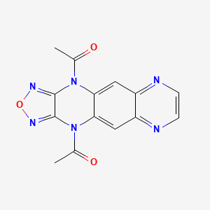 molecular formula C14H10N6O3 B5569831 4,11-diacetyl-4,11-dihydro[1,2,5]oxadiazolo[3,4-b]pyrazino[2,3-g]quinoxaline 