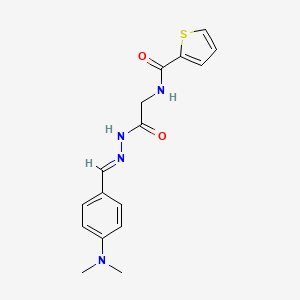 molecular formula C16H18N4O2S B5569853 N-(2-{2-[4-(二甲氨基)亚苄基]肼基}-2-氧代乙基)-2-噻吩甲酰胺 