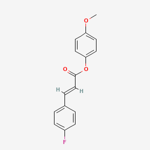 molecular formula C16H13FO3 B5569896 4-甲氧基苯基 3-(4-氟苯基)丙烯酸酯 