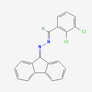 molecular formula C20H12Cl2N2 B5569911 2,3-二氯苯甲醛 9H-芴-9-亚基肼 