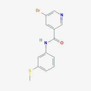 molecular formula C13H11BrN2OS B5569915 5-bromo-N-[3-(methylthio)phenyl]nicotinamide 
