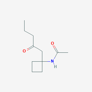 molecular formula C11H19NO2 B5569941 N-[1-(2-oxopentyl)cyclobutyl]acetamide 