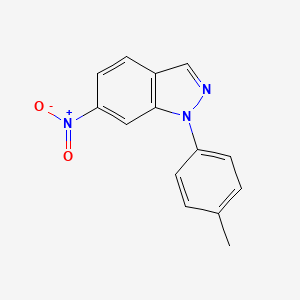 molecular formula C14H11N3O2 B5569962 1-(4-甲基苯基)-6-硝基-1H-吲唑 