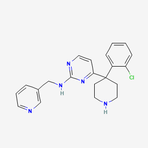 molecular formula C21H22ClN5 B5569987 4-[4-(2-chlorophenyl)-4-piperidinyl]-N-(3-pyridinylmethyl)-2-pyrimidinamine dihydrochloride 