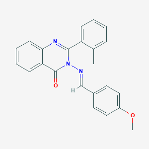 3-[(4-methoxybenzylidene)amino]-2-(2-methylphenyl)-4(3H)-quinazolinone