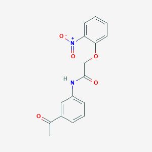 molecular formula C16H14N2O5 B5570021 N-(3-乙酰苯基)-2-(2-硝基苯氧基)乙酰胺 