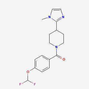 molecular formula C17H19F2N3O2 B5570027 1-[4-(difluoromethoxy)benzoyl]-4-(1-methyl-1H-imidazol-2-yl)piperidine 