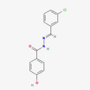 molecular formula C14H11ClN2O2 B5570034 N'-(3-chlorobenzylidene)-4-hydroxybenzohydrazide 