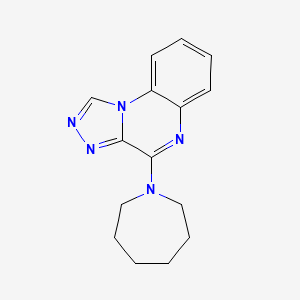 molecular formula C15H17N5 B5570038 4-(1-氮杂环戊基)[1,2,4]三唑并[4,3-a]喹喔啉 