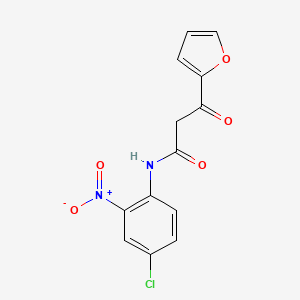 molecular formula C13H9ClN2O5 B5570054 N-(4-氯-2-硝基苯基)-3-(2-呋喃基)-3-氧代丙酰胺 
