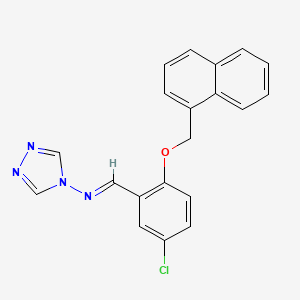 molecular formula C20H15ClN4O B5570060 N-[5-chloro-2-(1-naphthylmethoxy)benzylidene]-4H-1,2,4-triazol-4-amine 