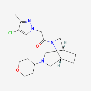 2-(4-chloro-3-methylpyrazol-1-yl)-1-[(1S,5R)-3-(oxan-4-yl)-3,6-diazabicyclo[3.2.2]nonan-6-yl]ethanone