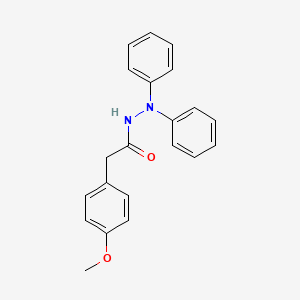 molecular formula C21H20N2O2 B5570134 2-(4-methoxyphenyl)-N',N'-diphenylacetohydrazide 