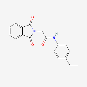 molecular formula C18H16N2O3 B5570152 2-(1,3-二氧代-1,3-二氢-2H-异吲哚-2-基)-N-(4-乙基苯基)乙酰胺 CAS No. 34023-99-9