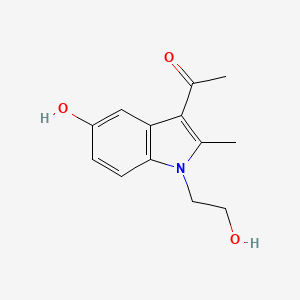 molecular formula C13H15NO3 B5570158 1-[5-hydroxy-1-(2-hydroxyethyl)-2-methyl-1H-indol-3-yl]ethanone 