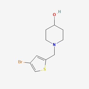 molecular formula C10H14BrNOS B5570165 1-[(4-bromo-2-thienyl)methyl]-4-piperidinol 