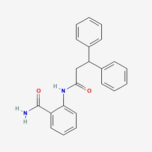 molecular formula C22H20N2O2 B5570171 2-[(3,3-二苯基丙酰基)氨基]苯甲酰胺 