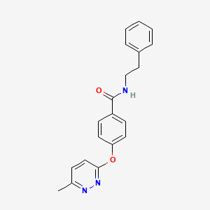 molecular formula C20H19N3O2 B5570242 4-[(6-methyl-3-pyridazinyl)oxy]-N-(2-phenylethyl)benzamide 