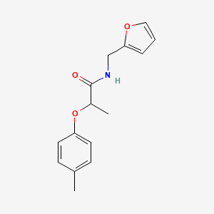 molecular formula C15H17NO3 B5570269 N-(2-furylmethyl)-2-(4-methylphenoxy)propanamide 