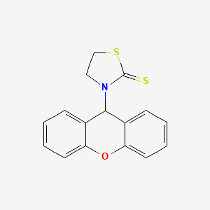 molecular formula C16H13NOS2 B5570292 3-(9H-xanthen-9-yl)-1,3-thiazolidine-2-thione 