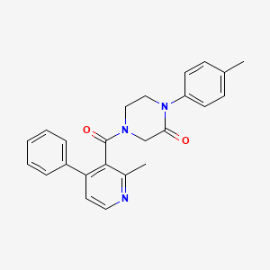molecular formula C24H23N3O2 B5570297 1-(4-甲基苯基)-4-[(2-甲基-4-苯基-3-吡啶基)羰基]-2-哌嗪酮 