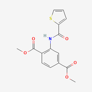molecular formula C15H13NO5S B5570305 2-[(2-噻吩基羰基)氨基]对苯二甲酸二甲酯 
