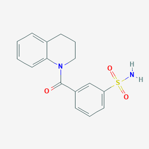 molecular formula C16H16N2O3S B5570315 3-(3,4-dihydro-1(2H)-quinolinylcarbonyl)benzenesulfonamide 