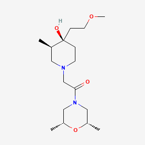 molecular formula C17H32N2O4 B5570337 (3R*,4R*)-1-{2-[(2R*,6S*)-2,6-dimethyl-4-morpholinyl]-2-oxoethyl}-4-(2-methoxyethyl)-3-methyl-4-piperidinol 
