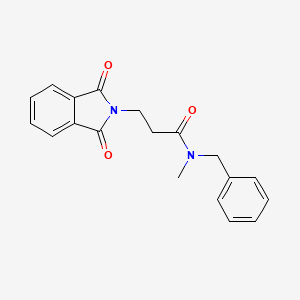 molecular formula C19H18N2O3 B5570340 N-benzyl-3-(1,3-dioxo-1,3-dihydro-2H-isoindol-2-yl)-N-methylpropanamide 