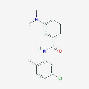 molecular formula C16H17ClN2O B5570361 N-(5-氯-2-甲苯基)-3-(二甲氨基)苯甲酰胺 