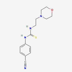 molecular formula C14H18N4OS B5570371 N-(4-cyanophenyl)-N'-[2-(4-morpholinyl)ethyl]thiourea 