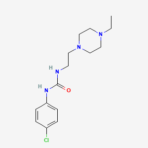 molecular formula C15H23ClN4O B5570405 N-(4-chlorophenyl)-N'-[2-(4-ethyl-1-piperazinyl)ethyl]urea 