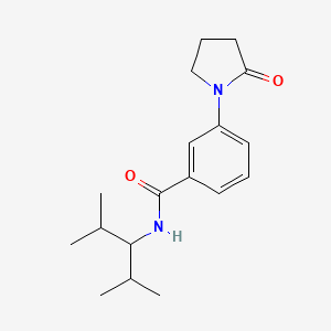 molecular formula C18H26N2O2 B5570418 N-(1-isopropyl-2-methylpropyl)-3-(2-oxo-1-pyrrolidinyl)benzamide 