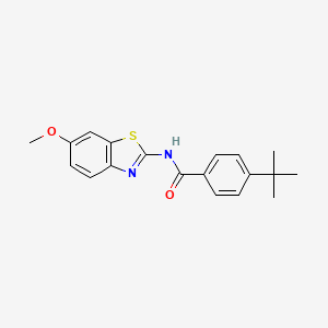 molecular formula C19H20N2O2S B5570461 4-tert-butyl-N-(6-methoxy-1,3-benzothiazol-2-yl)benzamide 
