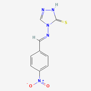molecular formula C9H7N5O2S B5570566 4-[(4-nitrobenzylidene)amino]-4H-1,2,4-triazole-3-thiol 