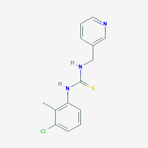 molecular formula C14H14ClN3S B5570627 N-(3-chloro-2-methylphenyl)-N'-(3-pyridinylmethyl)thiourea 