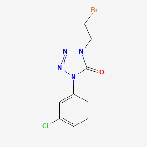molecular formula C9H8BrClN4O B5570657 1-(2-bromoethyl)-4-(3-chlorophenyl)-1,4-dihydro-5H-tetrazol-5-one 