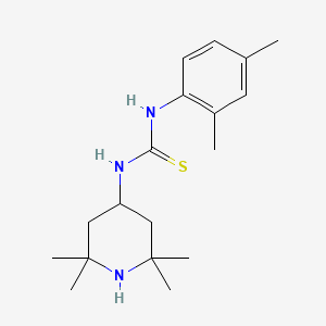 molecular formula C18H29N3S B5570724 N-(2,4-dimethylphenyl)-N'-(2,2,6,6-tetramethyl-4-piperidinyl)thiourea 