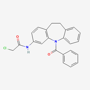molecular formula C23H19ClN2O2 B5570729 N-(5-苯甲酰基-10,11-二氢-5H-二苯并[b,f]氮杂卓-3-基)-2-氯乙酰胺 