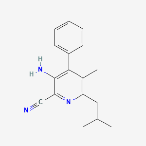 molecular formula C17H19N3 B5570745 3-氨基-6-异丁基-5-甲基-4-苯基-2-吡啶甲腈 
