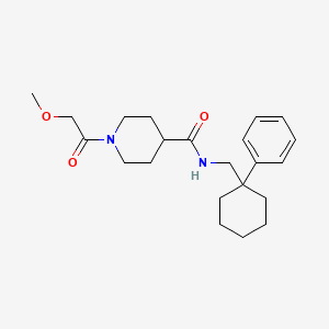 molecular formula C22H32N2O3 B5570769 1-(甲氧基乙酰基)-N-[(1-苯基环己基)甲基]-4-哌啶甲酰胺 