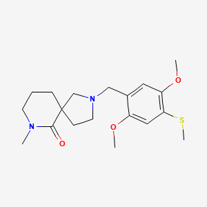 molecular formula C19H28N2O3S B5570789 2-[2,5-二甲氧基-4-(甲硫基)苄基]-7-甲基-2,7-二氮杂螺[4.5]癸烷-6-酮 