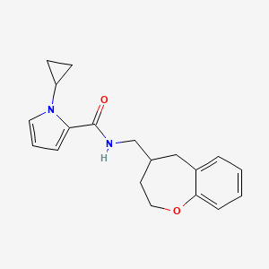 molecular formula C19H22N2O2 B5570791 1-cyclopropyl-N-(2,3,4,5-tetrahydro-1-benzoxepin-4-ylmethyl)-1H-pyrrole-2-carboxamide 