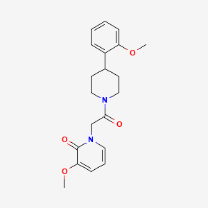 molecular formula C20H24N2O4 B5570795 3-甲氧基-1-{2-[4-(2-甲氧基苯基)哌啶-1-基]-2-氧代乙基}吡啶-2(1H)-酮 