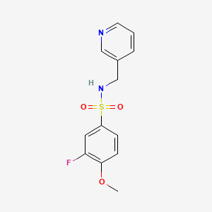 molecular formula C13H13FN2O3S B5570797 3-氟-4-甲氧基-N-(3-吡啶基甲基)苯磺酰胺 