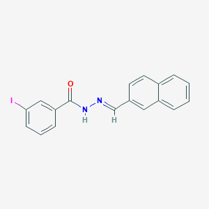 molecular formula C18H13IN2O B5570817 3-iodo-N'-(2-naphthylmethylene)benzohydrazide 