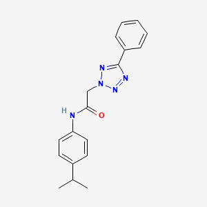 molecular formula C18H19N5O B5570853 N-(4-isopropylphenyl)-2-(5-phenyl-2H-tetrazol-2-yl)acetamide 